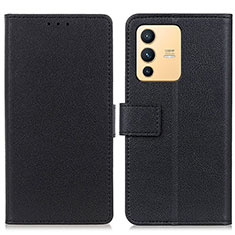 Funda de Cuero Cartera con Soporte Carcasa M08L para Vivo V23 5G Negro