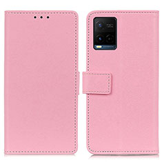 Funda de Cuero Cartera con Soporte Carcasa M08L para Vivo Y21G Rosa