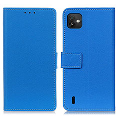 Funda de Cuero Cartera con Soporte Carcasa M08L para Wiko Y82 Azul