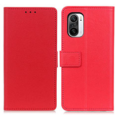 Funda de Cuero Cartera con Soporte Carcasa M08L para Xiaomi Mi 11i 5G Rojo