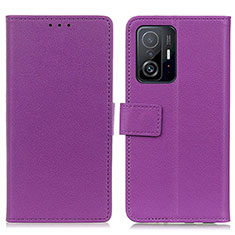 Funda de Cuero Cartera con Soporte Carcasa M08L para Xiaomi Mi 11T 5G Morado