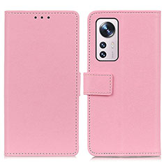 Funda de Cuero Cartera con Soporte Carcasa M08L para Xiaomi Mi 12 5G Rosa