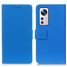 Funda de Cuero Cartera con Soporte Carcasa M08L para Xiaomi Mi 12 Pro 5G Azul