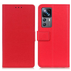 Funda de Cuero Cartera con Soporte Carcasa M08L para Xiaomi Mi 12T Pro 5G Rojo