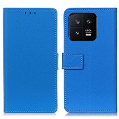 Funda de Cuero Cartera con Soporte Carcasa M08L para Xiaomi Mi 13 5G Azul