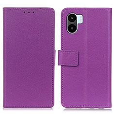 Funda de Cuero Cartera con Soporte Carcasa M08L para Xiaomi Poco C50 Morado