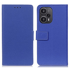 Funda de Cuero Cartera con Soporte Carcasa M08L para Xiaomi Poco F5 5G Azul