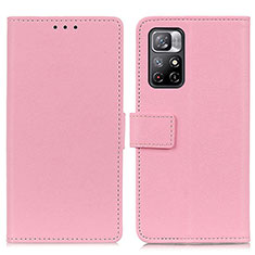 Funda de Cuero Cartera con Soporte Carcasa M08L para Xiaomi Poco M4 Pro 5G Rosa