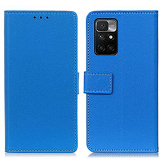 Funda de Cuero Cartera con Soporte Carcasa M08L para Xiaomi Redmi 10 (2022) Azul