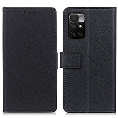 Funda de Cuero Cartera con Soporte Carcasa M08L para Xiaomi Redmi 10 4G Negro