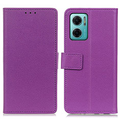 Funda de Cuero Cartera con Soporte Carcasa M08L para Xiaomi Redmi 10 Prime Plus 5G Morado