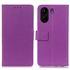 Funda de Cuero Cartera con Soporte Carcasa M08L para Xiaomi Redmi 13C Morado