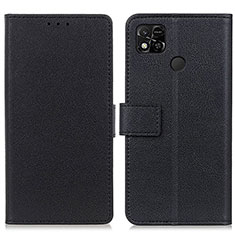 Funda de Cuero Cartera con Soporte Carcasa M08L para Xiaomi Redmi 9C Negro