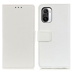 Funda de Cuero Cartera con Soporte Carcasa M08L para Xiaomi Redmi K40 5G Blanco