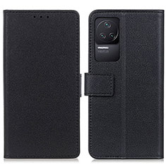 Funda de Cuero Cartera con Soporte Carcasa M08L para Xiaomi Redmi K50 5G Negro