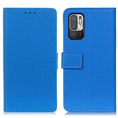 Funda de Cuero Cartera con Soporte Carcasa M08L para Xiaomi Redmi Note 10 5G Azul