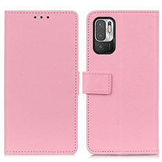 Funda de Cuero Cartera con Soporte Carcasa M08L para Xiaomi Redmi Note 10 5G Rosa