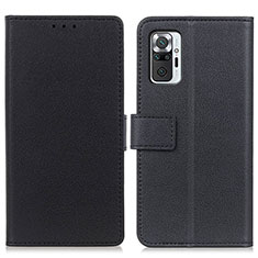 Funda de Cuero Cartera con Soporte Carcasa M08L para Xiaomi Redmi Note 10 Pro 4G Negro