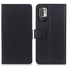 Funda de Cuero Cartera con Soporte Carcasa M08L para Xiaomi Redmi Note 10T 5G Negro