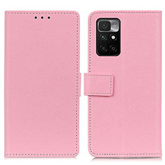 Funda de Cuero Cartera con Soporte Carcasa M08L para Xiaomi Redmi Note 11 4G (2021) Rosa