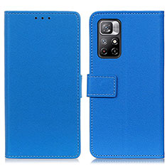 Funda de Cuero Cartera con Soporte Carcasa M08L para Xiaomi Redmi Note 11 5G Azul