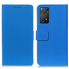 Funda de Cuero Cartera con Soporte Carcasa M08L para Xiaomi Redmi Note 11 Pro 4G Azul