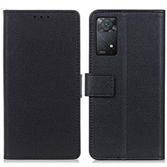 Funda de Cuero Cartera con Soporte Carcasa M08L para Xiaomi Redmi Note 11 Pro 4G Negro