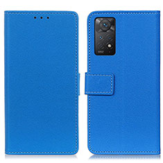 Funda de Cuero Cartera con Soporte Carcasa M08L para Xiaomi Redmi Note 11 Pro 5G Azul