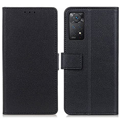 Funda de Cuero Cartera con Soporte Carcasa M08L para Xiaomi Redmi Note 11 Pro 5G Negro