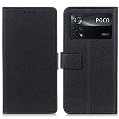 Funda de Cuero Cartera con Soporte Carcasa M08L para Xiaomi Redmi Note 11E Pro 5G Negro