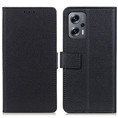 Funda de Cuero Cartera con Soporte Carcasa M08L para Xiaomi Redmi Note 11T Pro+ Plus 5G Negro