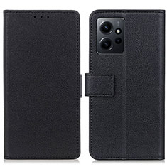 Funda de Cuero Cartera con Soporte Carcasa M08L para Xiaomi Redmi Note 12 4G Negro