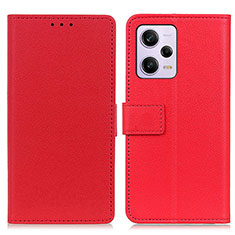 Funda de Cuero Cartera con Soporte Carcasa M08L para Xiaomi Redmi Note 12 Pro 5G Rojo