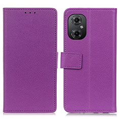 Funda de Cuero Cartera con Soporte Carcasa M08L para Xiaomi Redmi Note 12R Pro 5G Morado