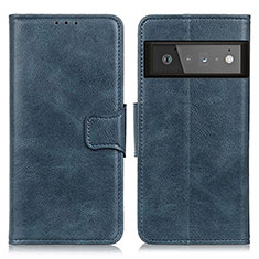 Funda de Cuero Cartera con Soporte Carcasa M09L para Google Pixel 6 Pro 5G Azul