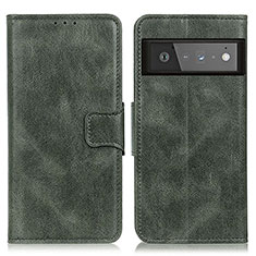 Funda de Cuero Cartera con Soporte Carcasa M09L para Google Pixel 6 Pro 5G Verde