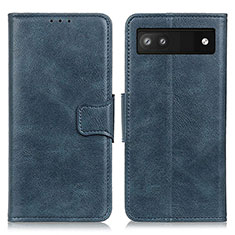 Funda de Cuero Cartera con Soporte Carcasa M09L para Google Pixel 6a 5G Azul