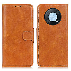 Funda de Cuero Cartera con Soporte Carcasa M09L para Huawei Enjoy 50 Pro Marron