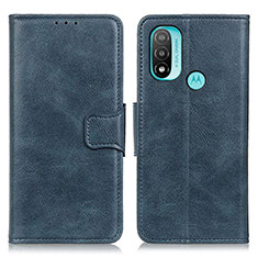 Funda de Cuero Cartera con Soporte Carcasa M09L para Motorola Moto E20 Azul