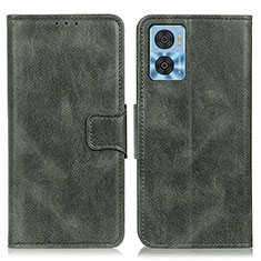 Funda de Cuero Cartera con Soporte Carcasa M09L para Motorola Moto E22i Verde