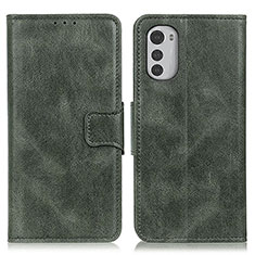 Funda de Cuero Cartera con Soporte Carcasa M09L para Motorola Moto E32 Verde