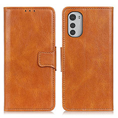 Funda de Cuero Cartera con Soporte Carcasa M09L para Motorola Moto E32s Marron