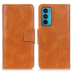 Funda de Cuero Cartera con Soporte Carcasa M09L para Motorola Moto Edge 20 5G Marron