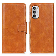 Funda de Cuero Cartera con Soporte Carcasa M09L para Motorola Moto Edge (2022) 5G Marron