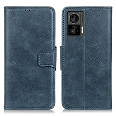 Funda de Cuero Cartera con Soporte Carcasa M09L para Motorola Moto Edge 30 Lite 5G Azul