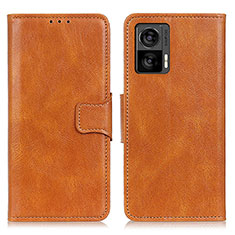 Funda de Cuero Cartera con Soporte Carcasa M09L para Motorola Moto Edge 30 Neo 5G Marron