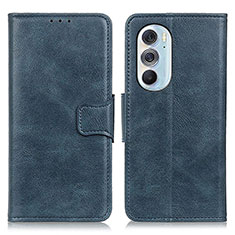 Funda de Cuero Cartera con Soporte Carcasa M09L para Motorola Moto Edge 30 Pro 5G Azul