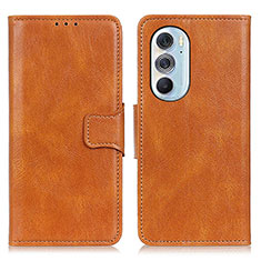 Funda de Cuero Cartera con Soporte Carcasa M09L para Motorola Moto Edge 30 Pro 5G Marron