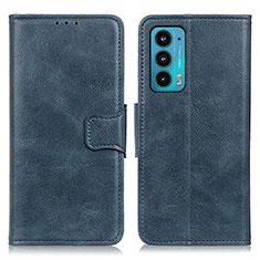 Funda de Cuero Cartera con Soporte Carcasa M09L para Motorola Moto Edge Lite 5G Azul