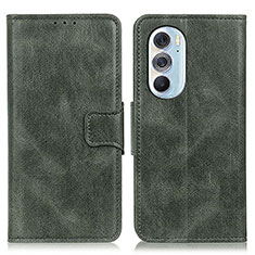 Funda de Cuero Cartera con Soporte Carcasa M09L para Motorola Moto Edge Plus (2022) 5G Verde